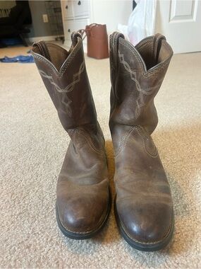 Women’s Ariat Brown Leather Western Work Boots